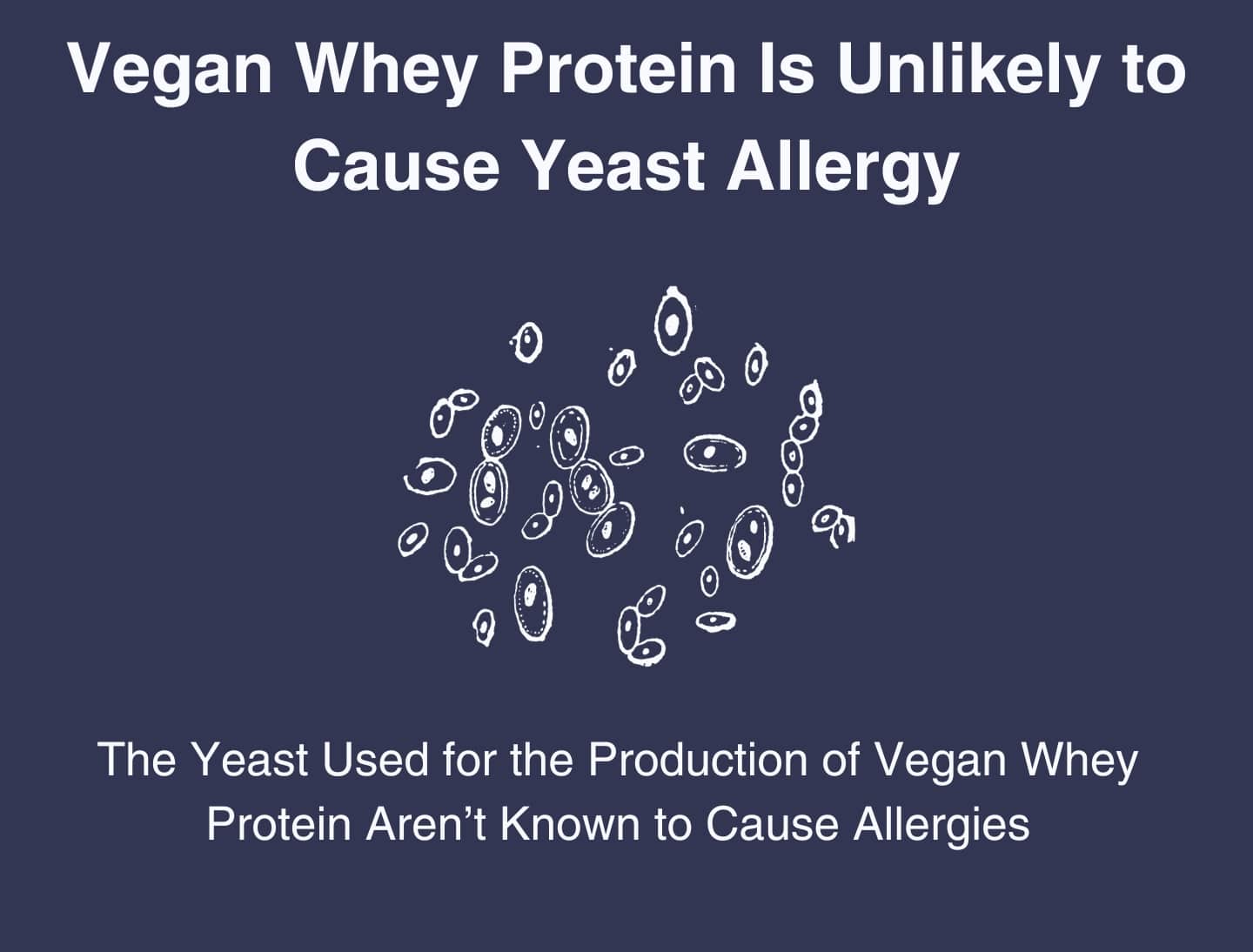 This image shows that vegan whey protein is unlikely to cause a yeast allergy.